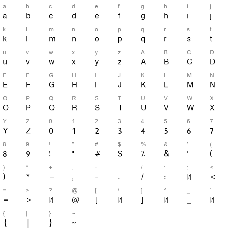 Hacen Promoter Broadcast Character Map