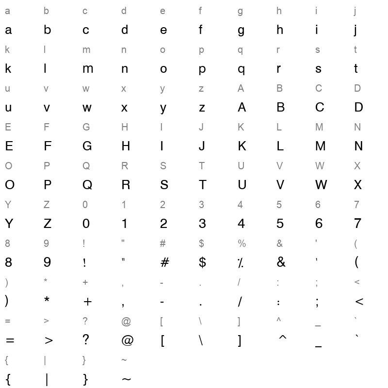 Hacen Promoter Lt Character Map