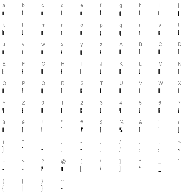 Heightall Character Map