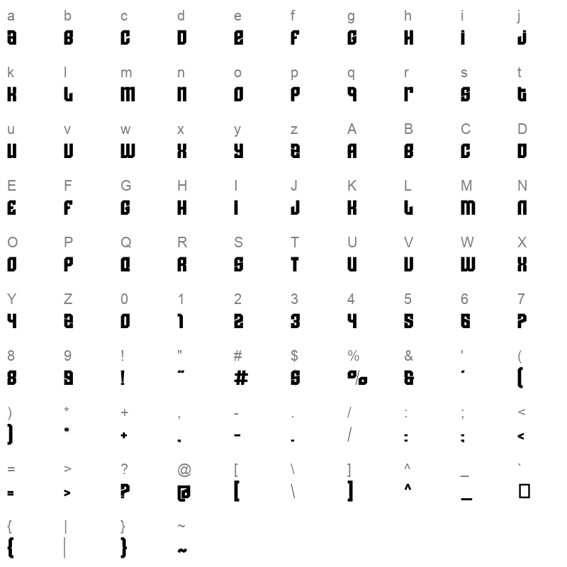 Hiyuga Character Map