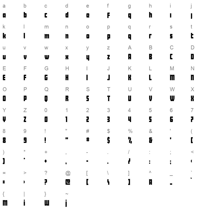 intrepid spear straightlc cond Character Map