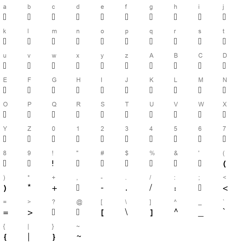 KacstDecorative Character Map