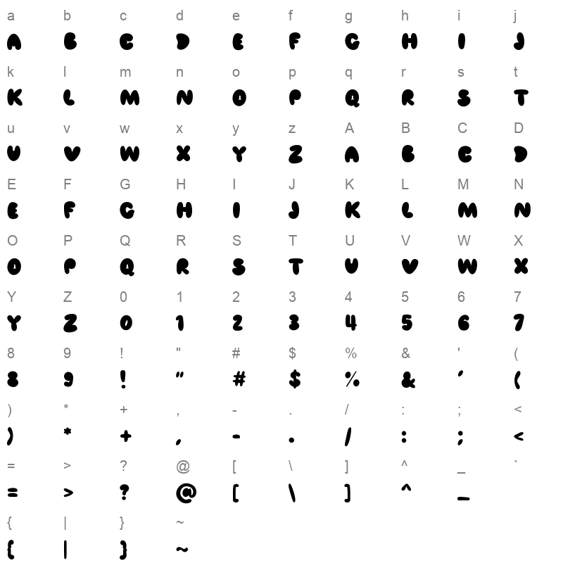 Lempo Character Map