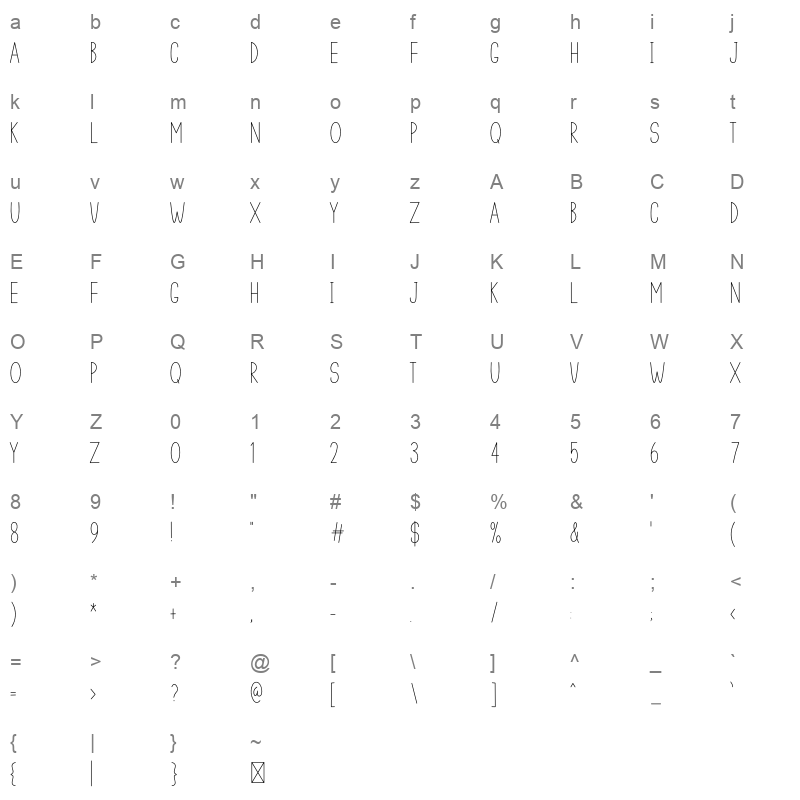 Minimalist Creative Character Map