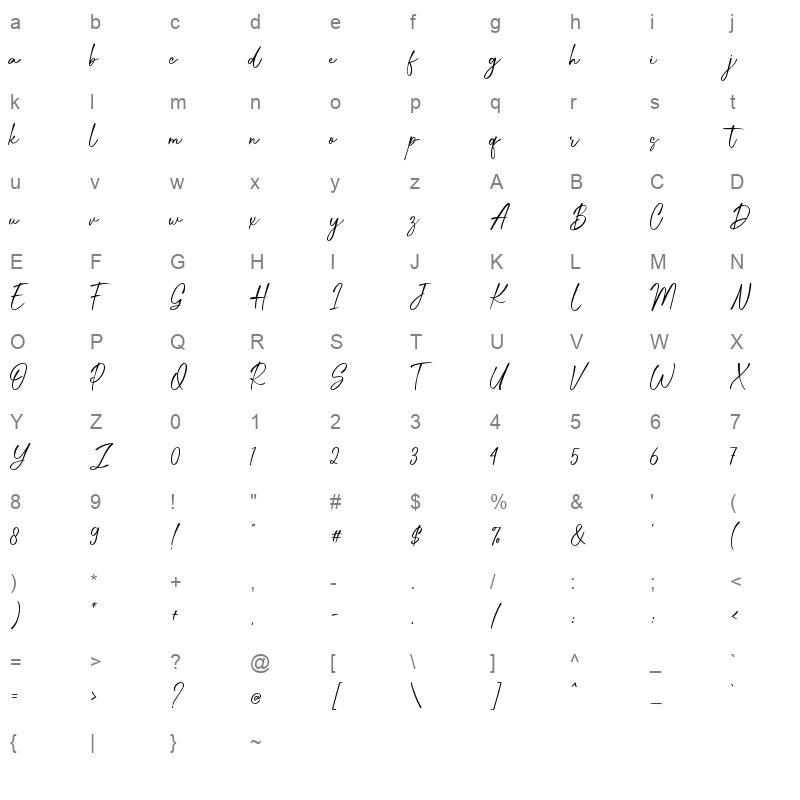 Moonlight Paradise Character Map