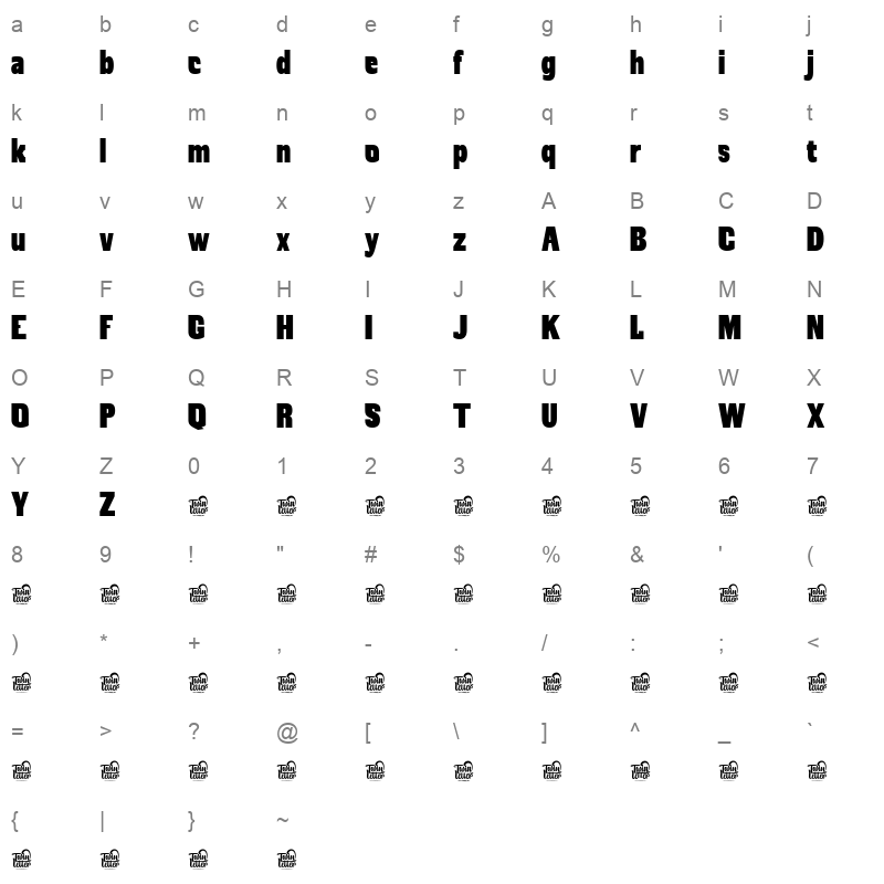 MREYBOLL MREYBOLLSans Character Map