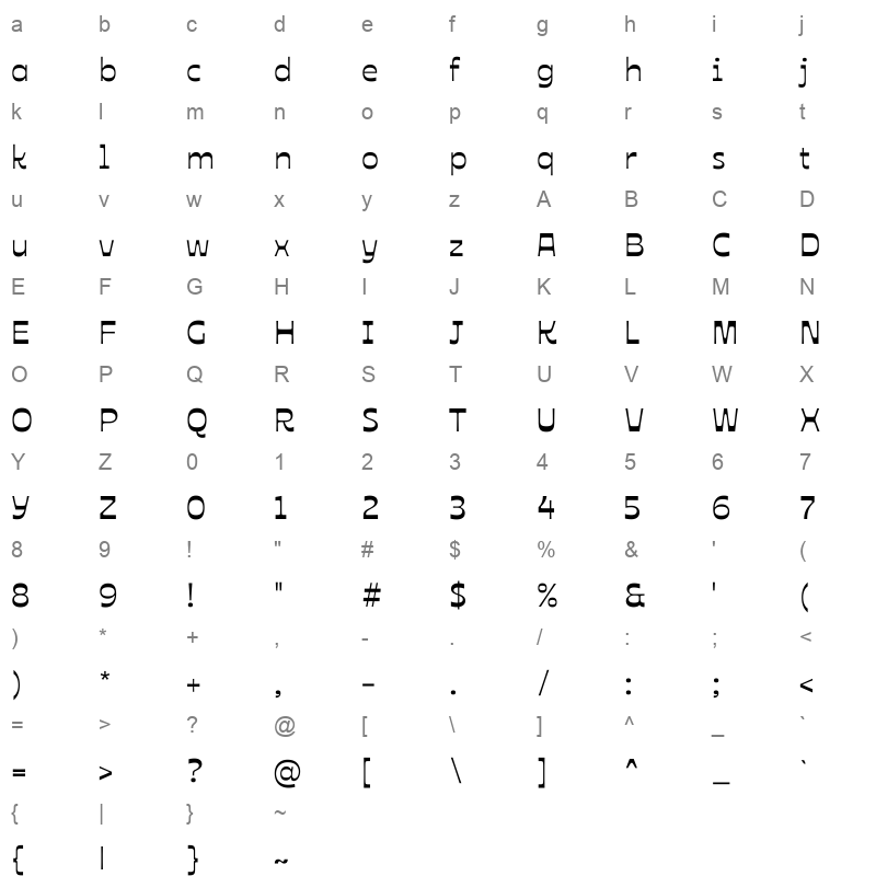 Ojuju SemiBold Character Map
