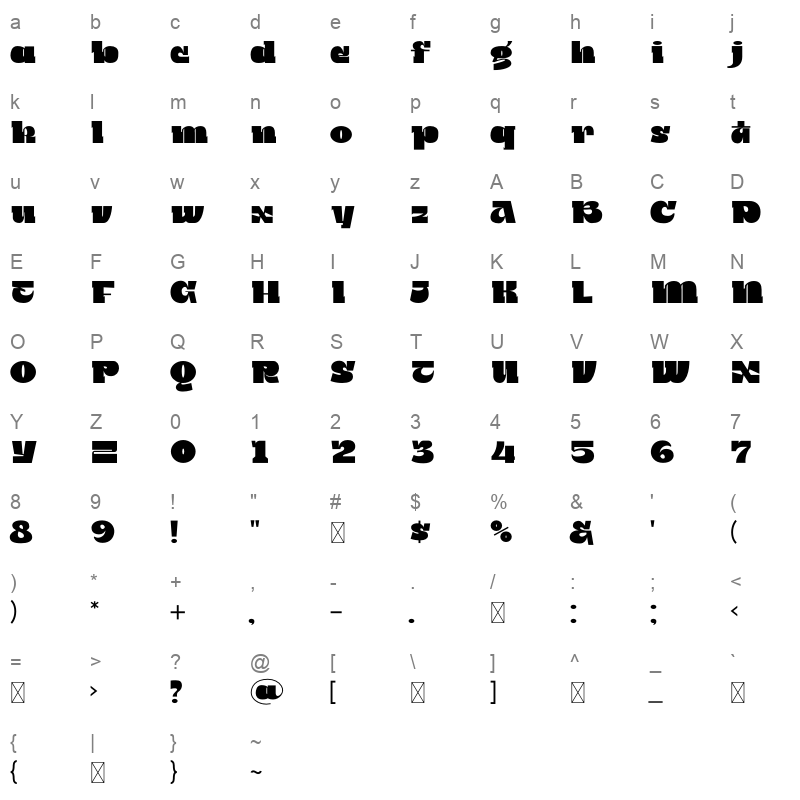 Phantom Horseman Character Map