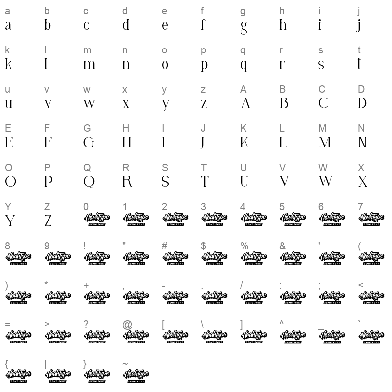 Proudest Boast Regular Character Map