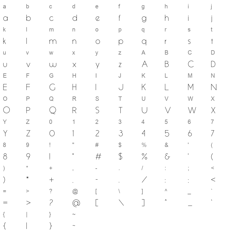 Queensides Light Character Map