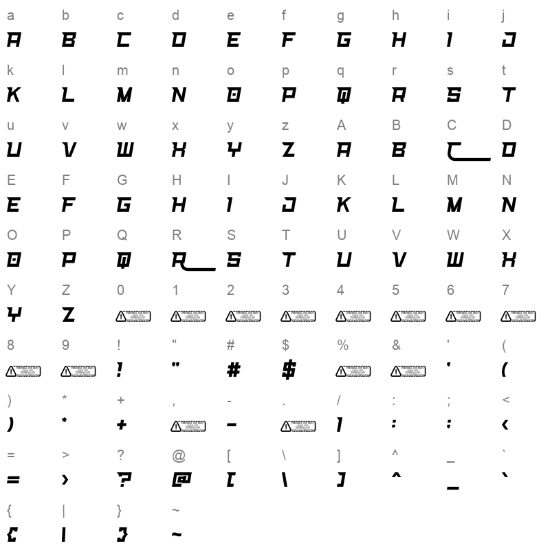 Racing Car Character Map