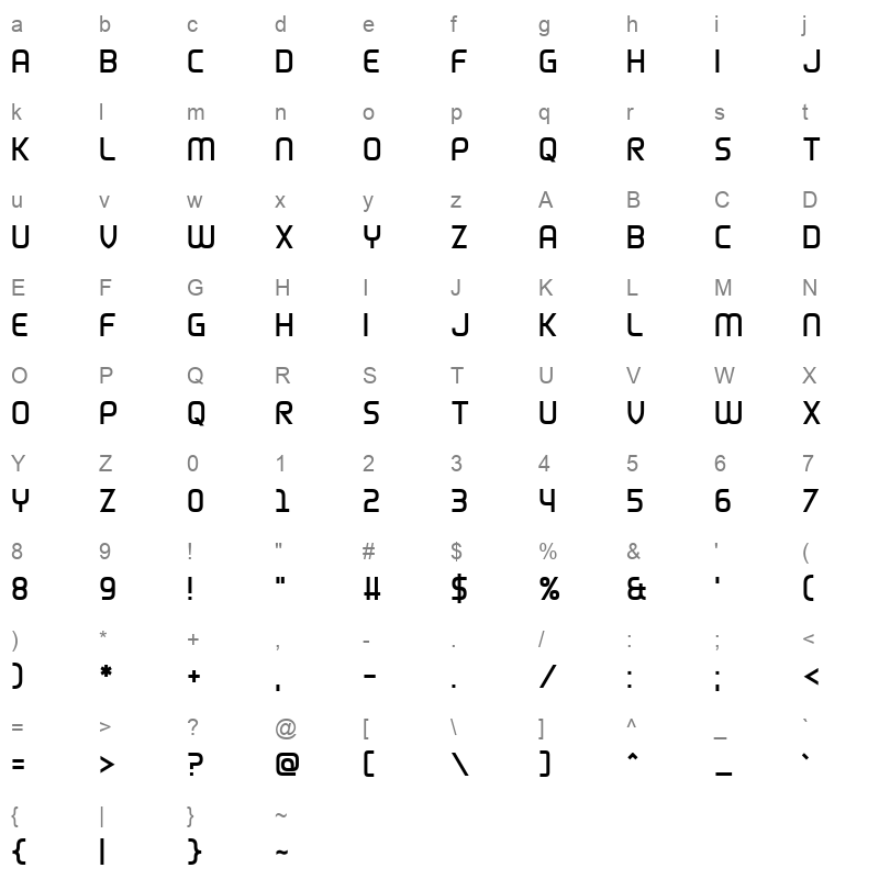 Rewritten By Machine Character Map