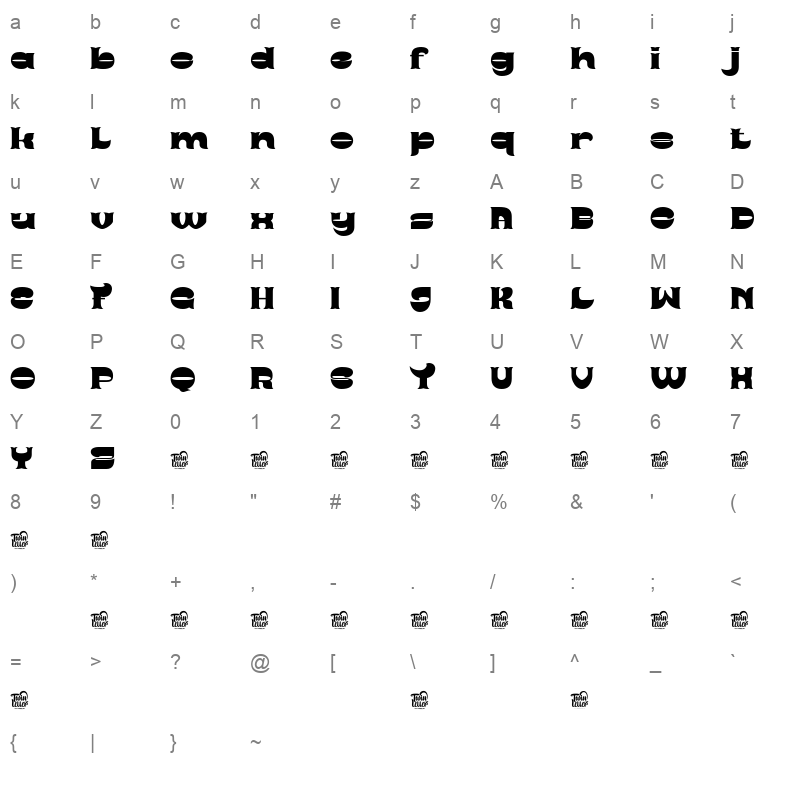 ROGE Strial Character Map