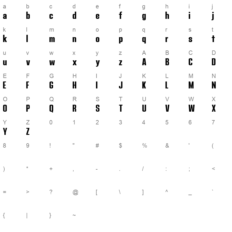 Scolth Free Character Map