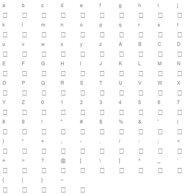 Siddhi Normal Character Map