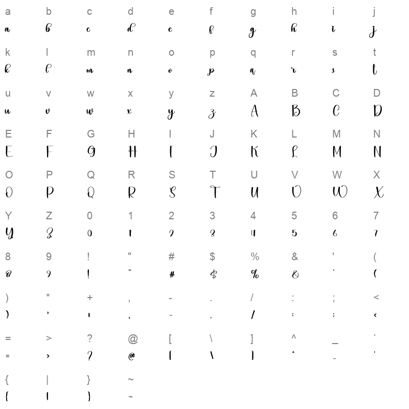 Smarth Character Map