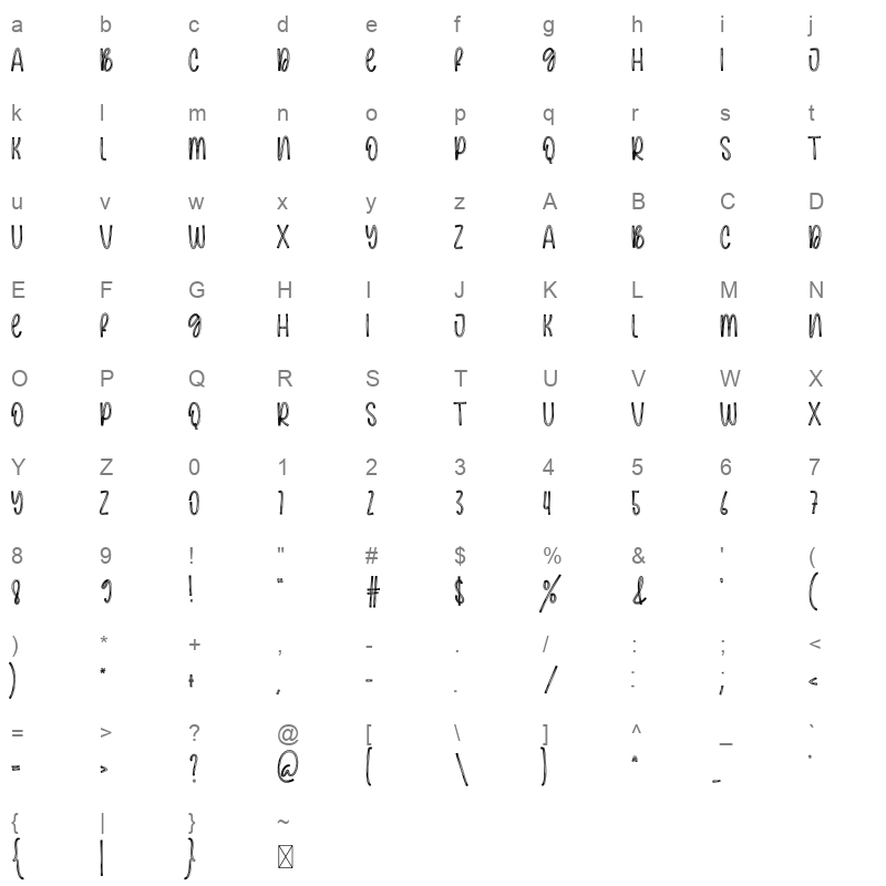 Snowing Night Character Map