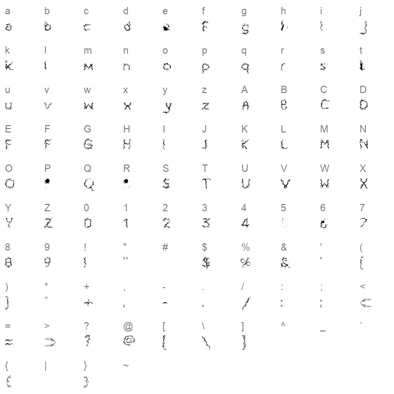 Twist of GOLD (Trans) LR Regular SVG Character Map