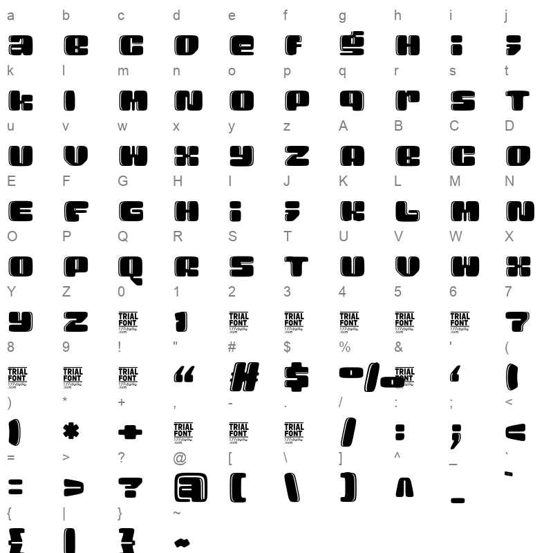 typically holidays otf Character Map