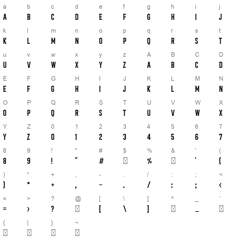 Valley Character Map