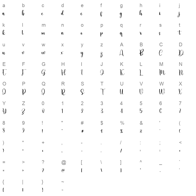 Write Character Map