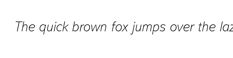 Preview of abadi mt extra light italic