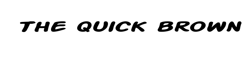 Preview of action man extended bold italic