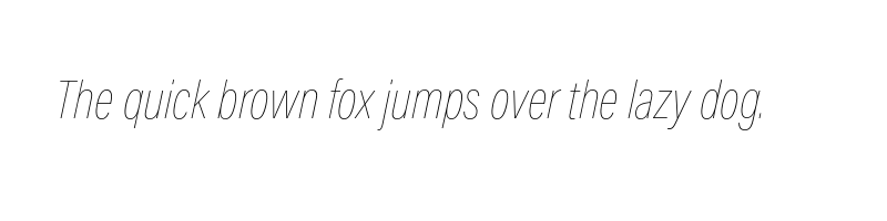 Preview of acumin pro condensed thin italic
