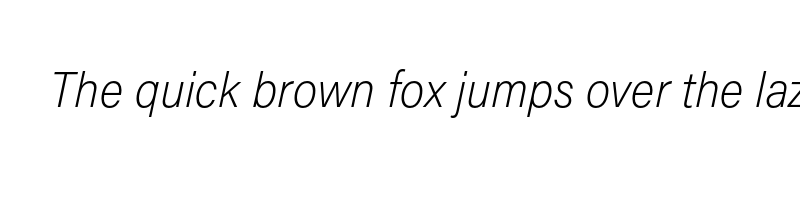 Preview of acumin pro semicondensed extralight italic