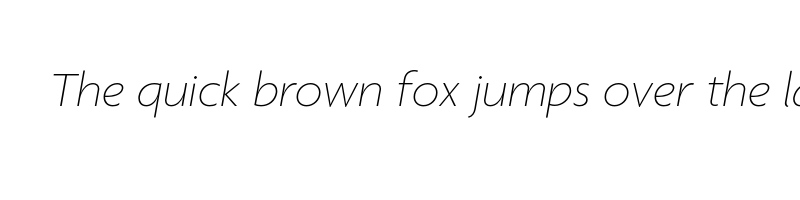 Preview of agenda thin italic