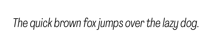 Preview of agrandir tight light italic