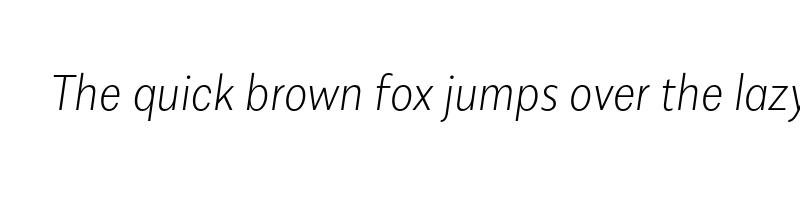 Preview of alergia condensed extra light italic