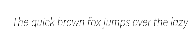 Preview of alergia condensed thin italic