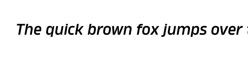 Preview of amfibia demi bold italic
