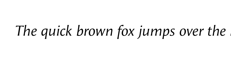 font preview of angie sans std italic