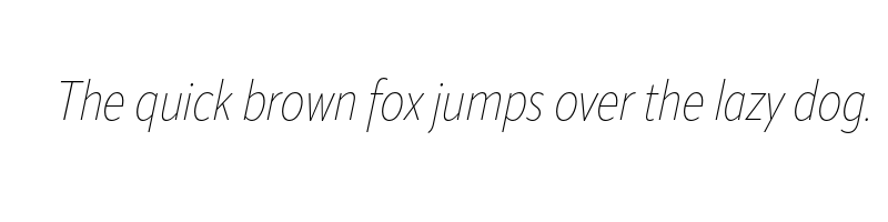 Preview of apparat condensed thin italic