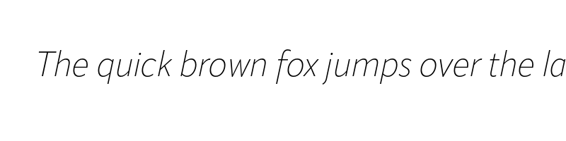 Preview of apparat semi condensed extralight italic
