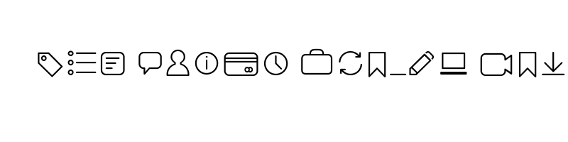 Preview of aristotelica icons extralight