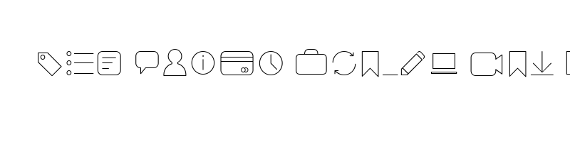 Preview of aristotelica icons thin