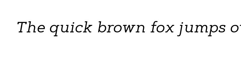 Preview of artegra slab regular italic