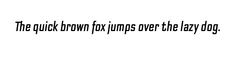 Preview of bank sans ef cy compressed regular oblique