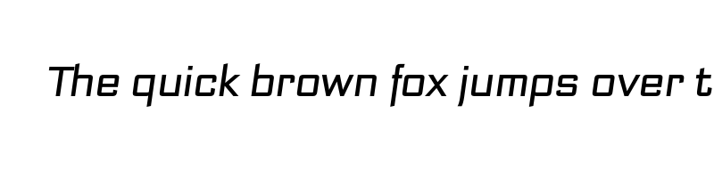 Preview of bank sans ef cy semicondensed regular oblique