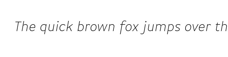 Preview of basic gothic pro extralight italic