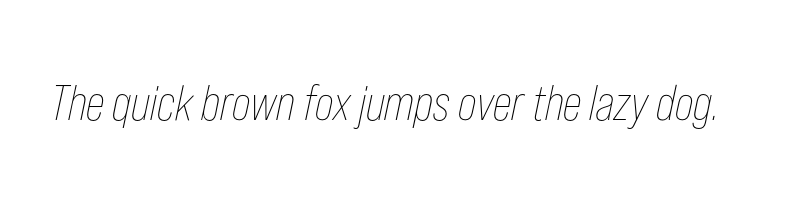 Preview of bebas neue pro light italic