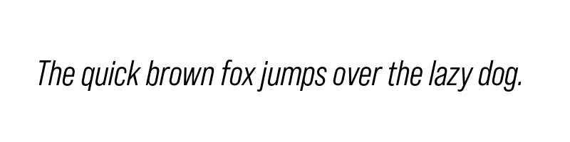 Preview of bebas neue pro middle italic