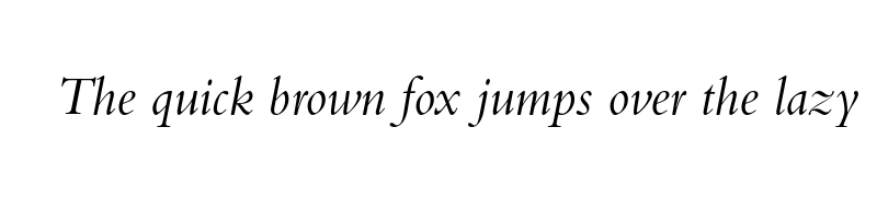 Preview of bembo italic