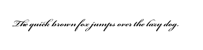 Preview of bickham script pro bold