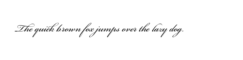 Preview of bickham script pro regular