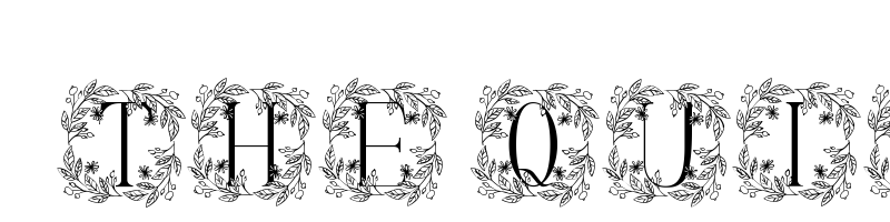 Preview of blue spring floral monogram