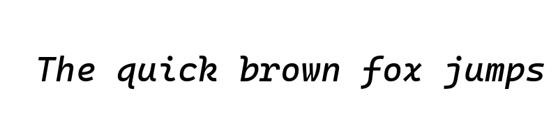 Preview of Cascadia MonoItalic